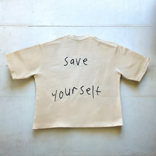 Expensive Paradise: “Aiir Nun” (Cropped Tee) COLOR: CREAM