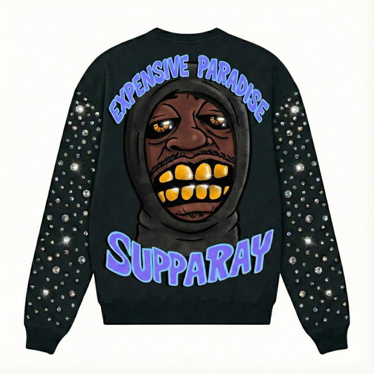 The "Crystal Collage" Crewneck | Expensive Paradise x SUPPARAY