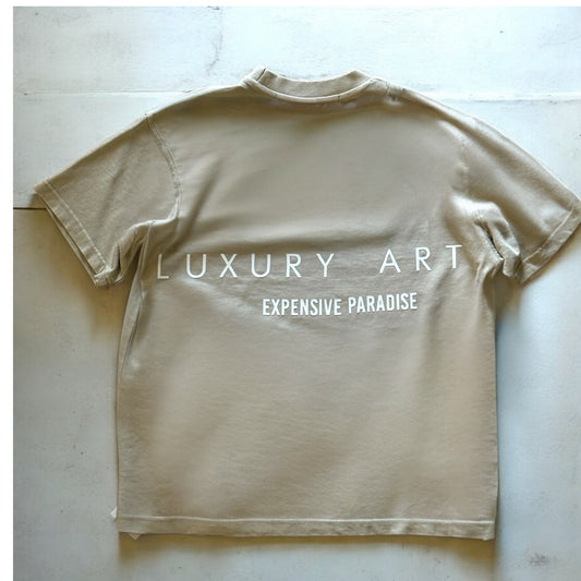 EXPENSIVE PARADISE: “The Luxury” premium  Tee Color / light beige
