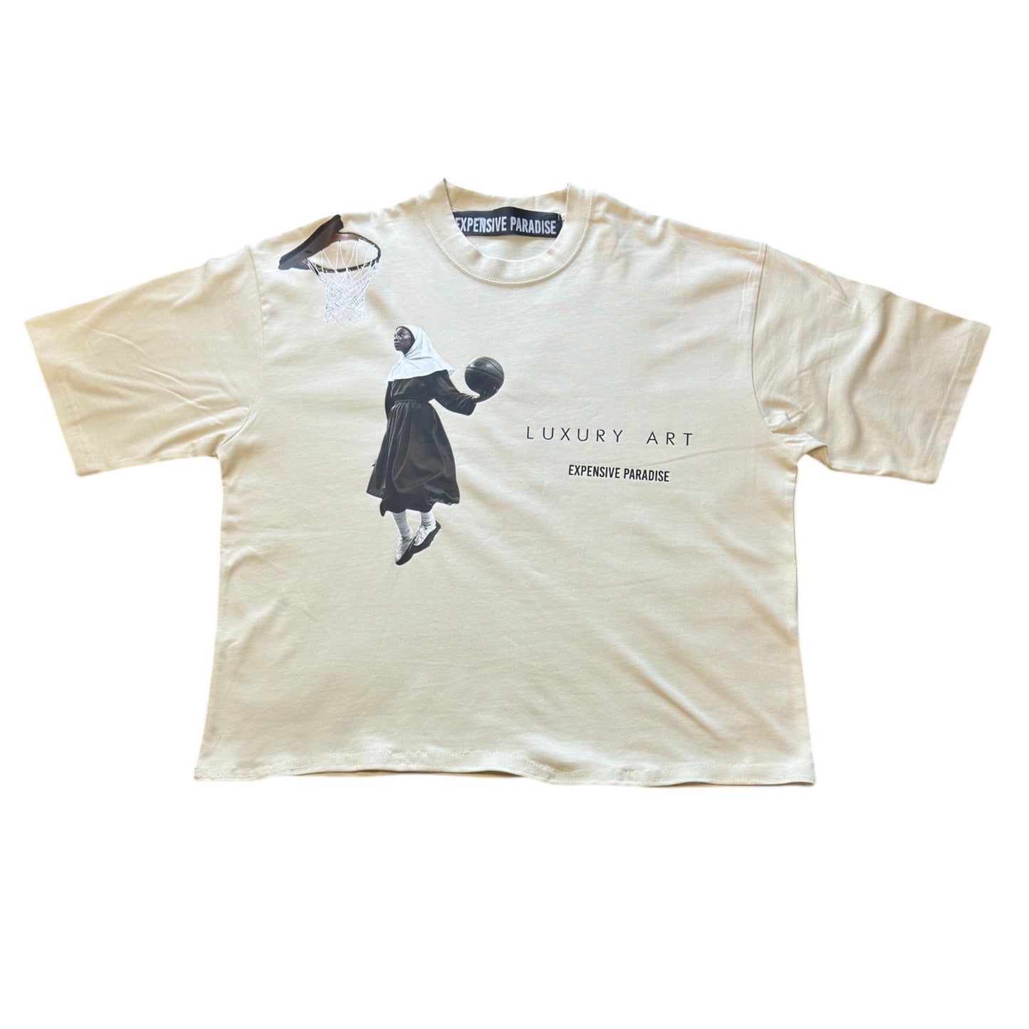 Expensive Paradise: “Aiir Nun” (Cropped Tee) COLOR: CREAM