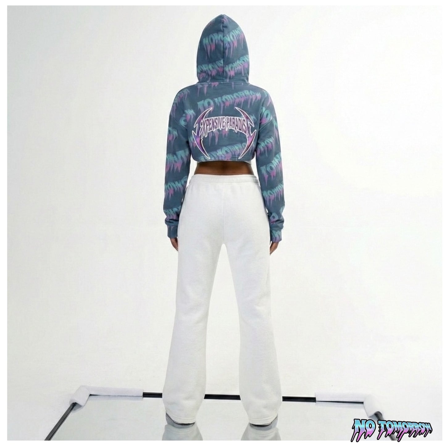 Expensive Paradise- No Tomorrow: Ultra-Crop  Shrug Hoodie