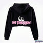 EXPENSIVE PARADISE - NO TOMORROW: Too Expensive Cropped Women’s Hoodie