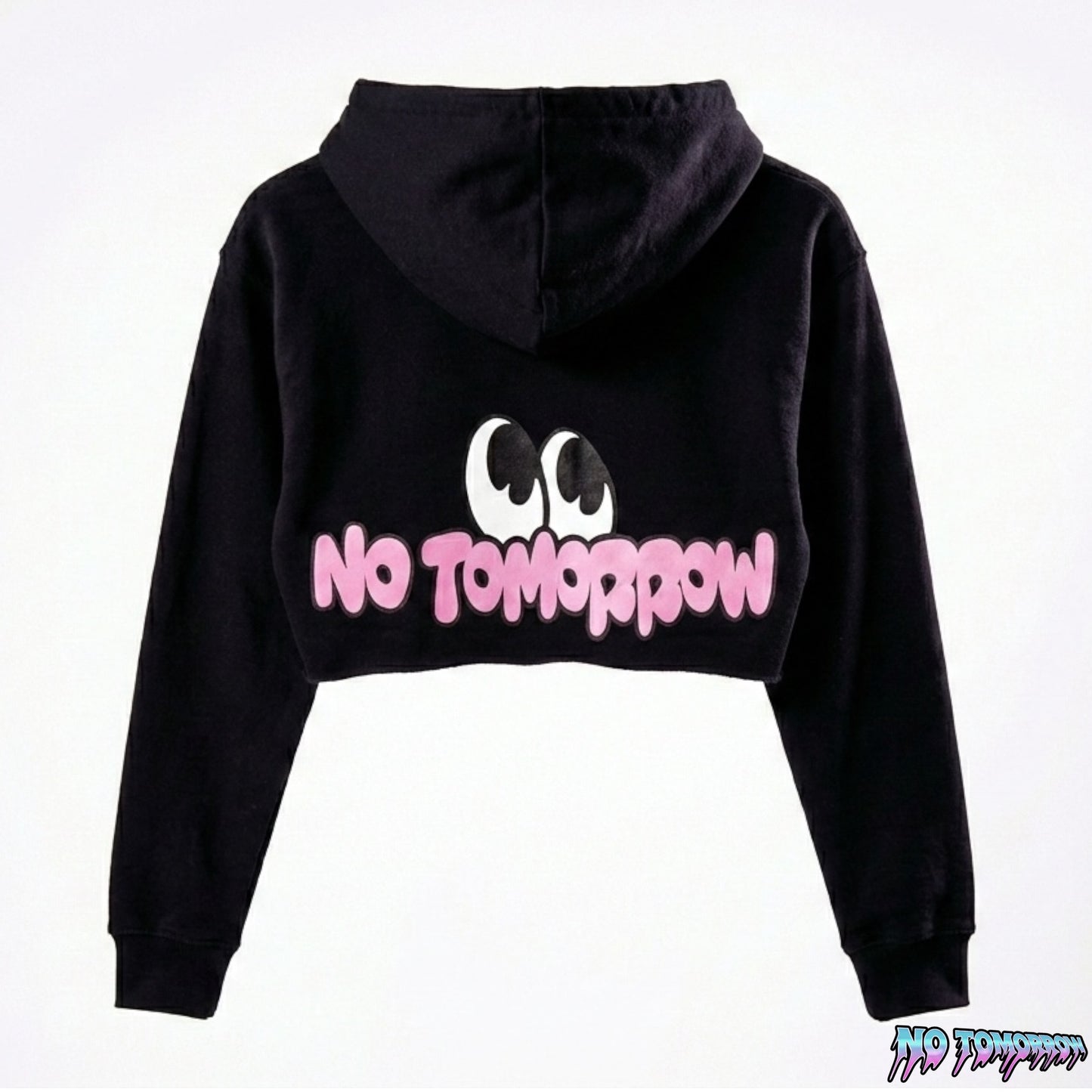 EXPENSIVE PARADISE - NO TOMORROW: Too Expensive Cropped Women’s Hoodie
