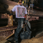 EXPENSIVE PARADISE: “VILLAIN ERA” HEAVYWEIGHT PIGMENT TEE COLOR: GRAPE ICE