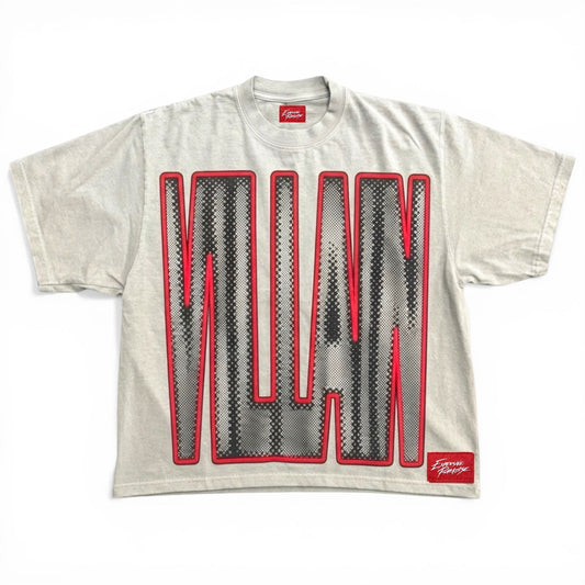 EXPENSIVE PARADISE: “VILLAIN ERA” HEAVYWEIGHT PIGMENT TEE COLOR: CEMENT