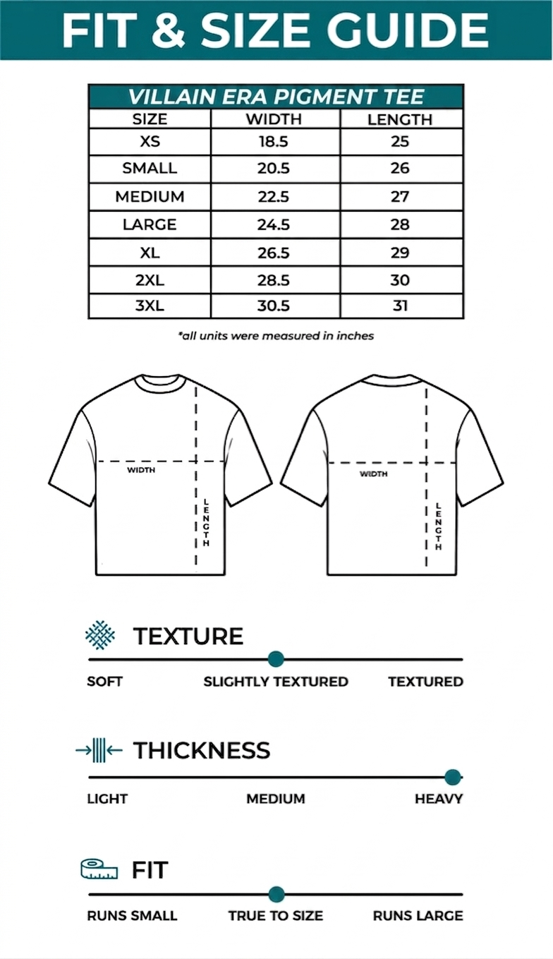 EXPENSIVE PARADISE: “VILLAIN ERA” HEAVYWEIGHT PIGMENT TEE COLOR: GRAPE ICE