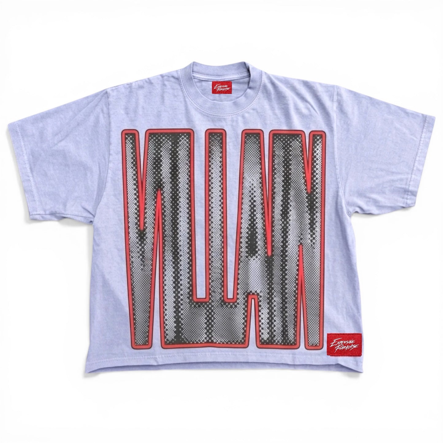 EXPENSIVE PARADISE: “VILLAIN ERA” HEAVYWEIGHT PIGMENT TEE COLOR: GRAPE ICE